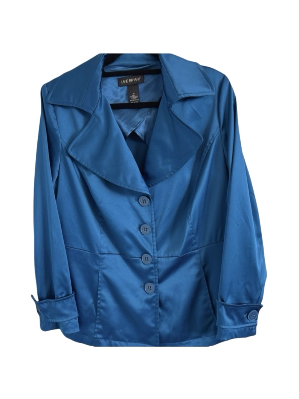 Lane Bryant Turquoise Tailored Suit Jacket with Classic Collar Size 14/16
